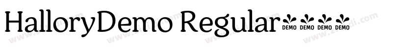 HalloryDemo Regular字体转换